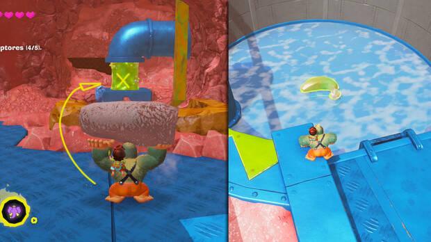 Donkey Kong Bananza - Ubicación del plátano 40 en Estrato del festín