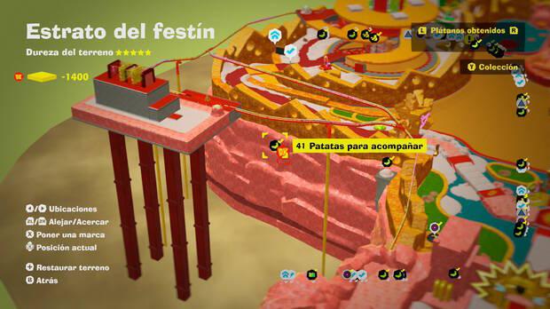 Donkey Kong Bananza - Localización en el mapa del plátano 41 en Estrato del festín