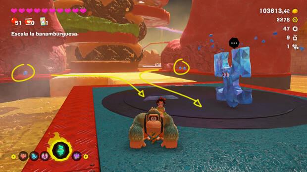 Donkey Kong Bananza - Ubicación del plátano 30 en Estrato del festín