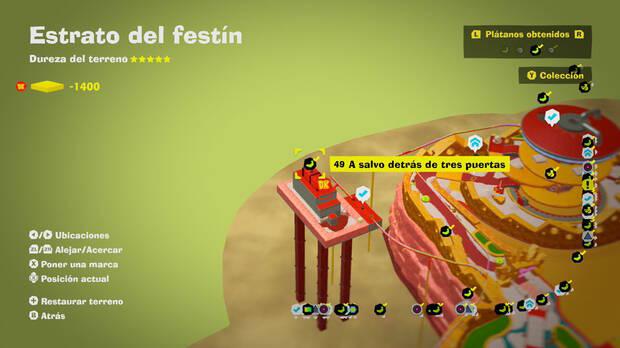 Donkey Kong Bananza - Localización en el mapa del plátano 49 en Estrato del festín