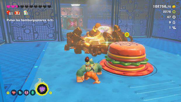 Donkey Kong Bananza - Ubicación del plátano 43 en Estrato del festín