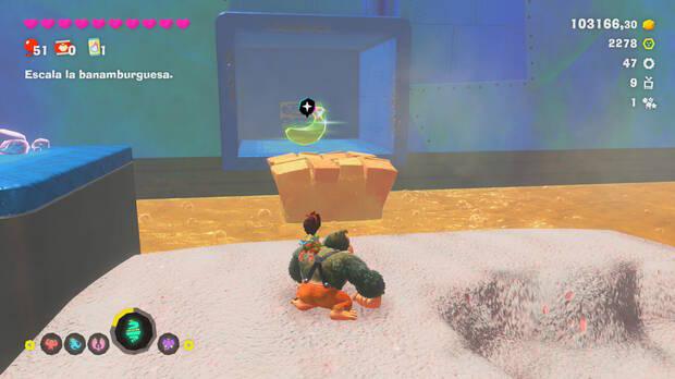 Donkey Kong Bananza - Ubicación del plátano 41 en Estrato del festín