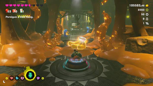 Donkey Kong Bananza - Ubicación del plátano 58 en Estrato del festín