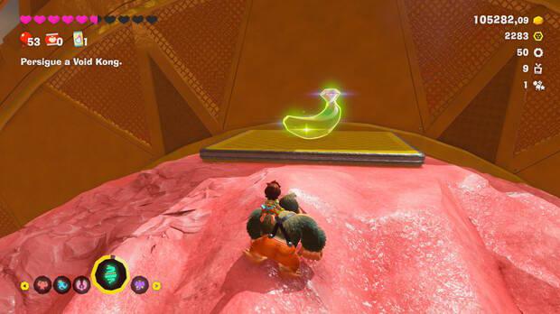 Donkey Kong Bananza - Ubicación del plátano 56 en Estrato del festín