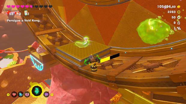 Donkey Kong Bananza - Ubicación del plátano 54 en Estrato del festín