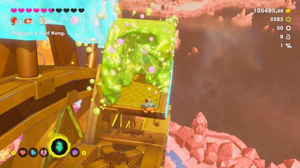 Donkey Kong Bananza - Ubicación del plátano 55 en Estrato del festín