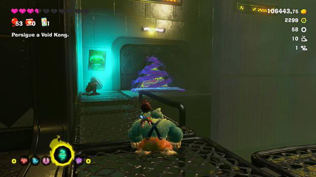 Donkey Kong Bananza - Ubicación del plátano 64 en Estrato del festín