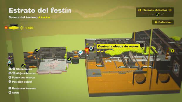 Donkey Kong Bananza - Localización en el mapa del plátano 64 en Estrato del festín