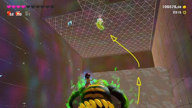 Donkey Kong Bananza - Ubicación del plátano 65 en Estrato del festín