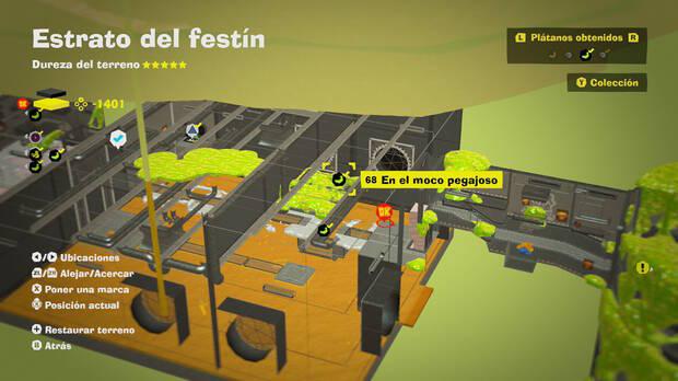 Donkey Kong Bananza - Localización en el mapa del plátano 68 en Estrato del festín