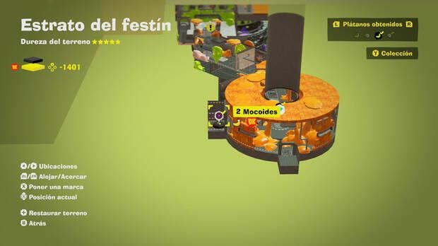 Donkey Kong Bananza - Localización en el mapa del plátano 59 en Estrato del festín