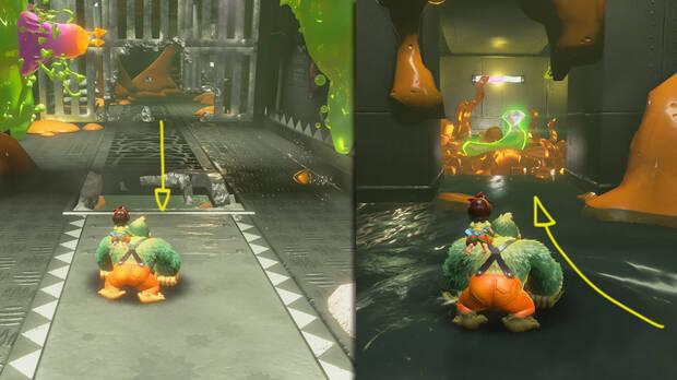 Donkey Kong Bananza - Ubicación del plátano 60 en Estrato del festín