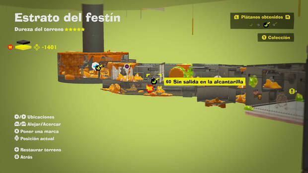 Donkey Kong Bananza - Localización en el mapa del plátano 60 en Estrato del festín