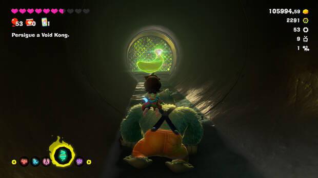 Donkey Kong Bananza - Ubicación del plátano 62 en Estrato del festín