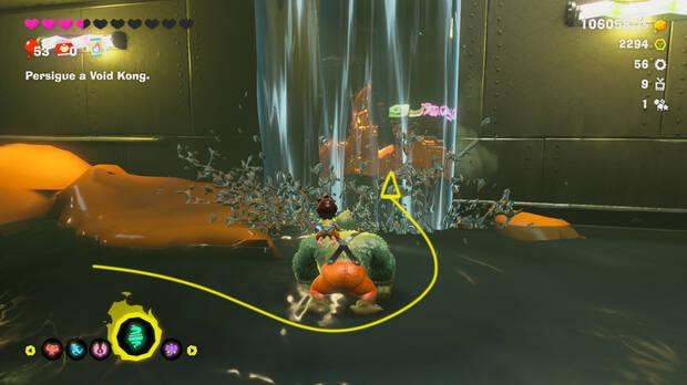 Donkey Kong Bananza - Ubicación del plátano 61 en Estrato del festín