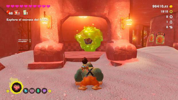 Donkey Kong Bananza - Ubicación del fósil Neumático viejo 09 en Estrato del festín