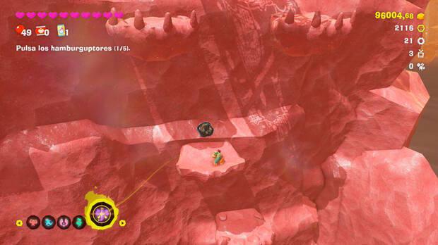 Donkey Kong Bananza - Ubicación del fósil Neumático viejo 21 en Estrato del festín