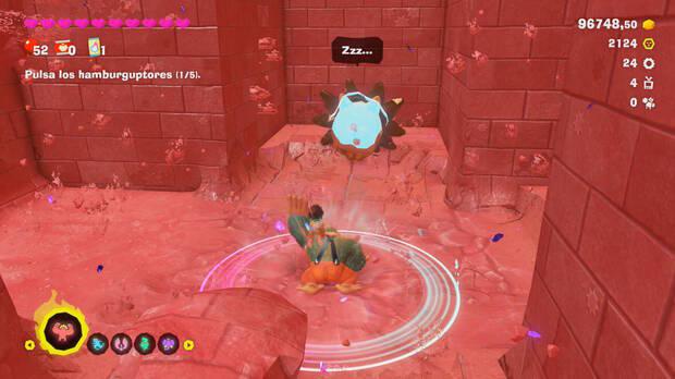 Donkey Kong Bananza - Ubicación del fósil Neumático viejo 24 en Estrato del festín