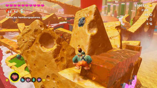 Donkey Kong Bananza - Ubicación del fósil Neumático viejo 25 en Estrato del festín