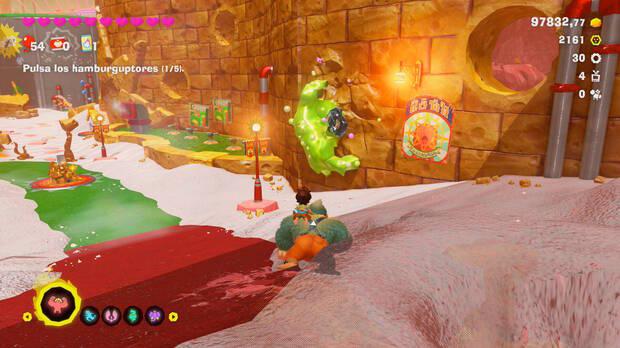 Donkey Kong Bananza - Ubicación del fósil Neumático viejo 30 en Estrato del festín