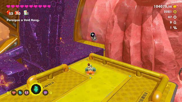 Donkey Kong Bananza - Ubicación del fósil Neumático viejo 48 en Estrato del festín