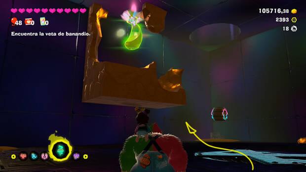 Donkey Kong Bananza - Ubicación del plátano 09 en Estrato prohibido