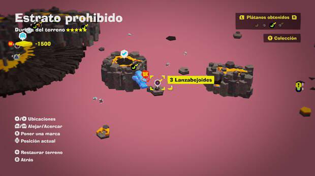 Donkey Kong Bananza - Localización en el mapa del plátano 10 en Estrato prohibido