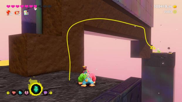 Donkey Kong Bananza - Ubicación del plátano 04 en Estrato prohibido