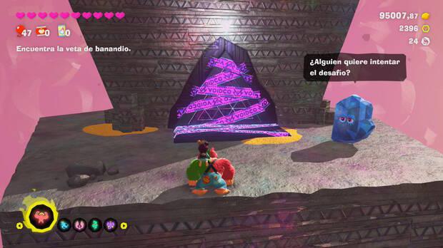 Donkey Kong Bananza - Ubicación del plátano 14 en Estrato prohibido