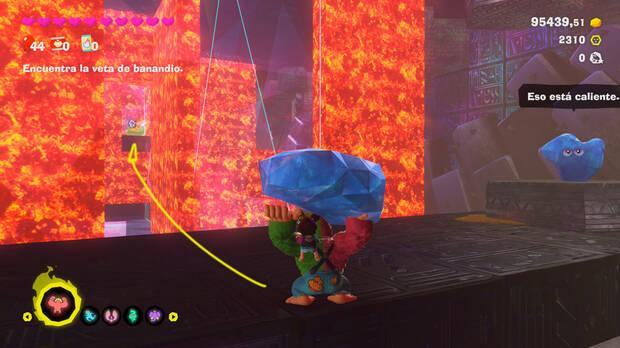 Donkey Kong Bananza - Ubicación del plátano 20 en Estrato prohibido