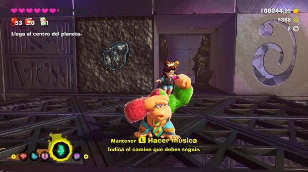 Donkey Kong Bananza - Ubicación del fósil Rana (variante) 03 en Estrato prohibido