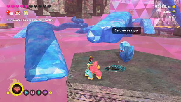 Donkey Kong Bananza - Ubicación del fósil Rana (variante) 17 en Estrato prohibido