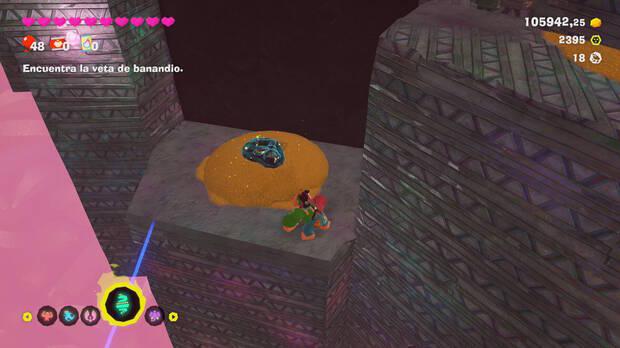 Donkey Kong Bananza - Ubicación del fósil Rana (variante) 19 en Estrato prohibido