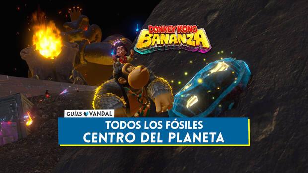 Donkey Kong Bananza - Todos los fósiles de Centro del planeta y cómo conseguirlos