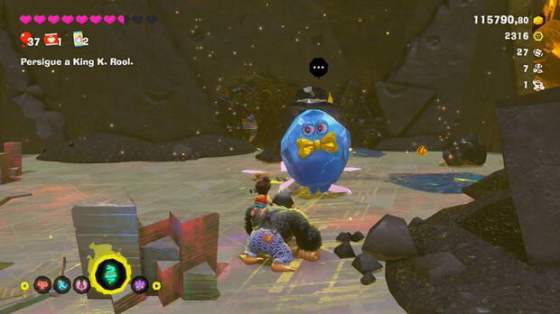 Donkey Kong Bananza - Ubicación del plátano 15 en Centro del planeta