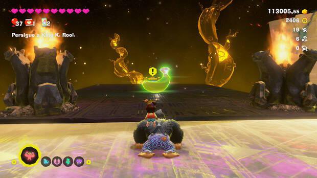 Donkey Kong Bananza - Ubicación del plátano 14 en Centro del planeta