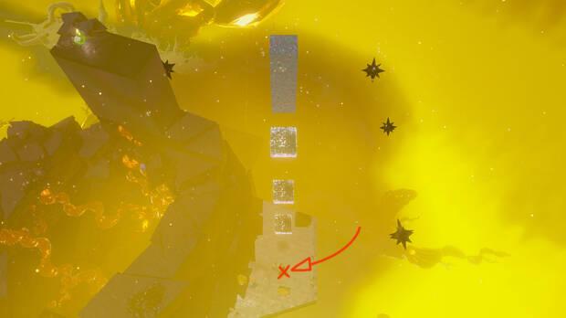 Donkey Kong Bananza - Ubicación del plátano 16 en Centro del planeta