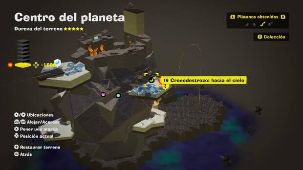 Donkey Kong Bananza - Localización en el mapa del plátano 16 en Centro del planeta