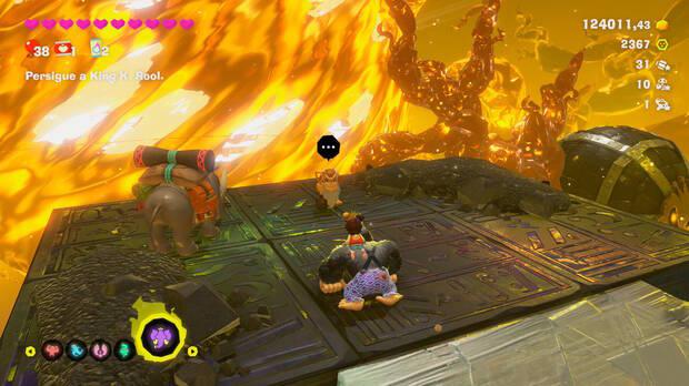 Donkey Kong Bananza - Ubicación del plátano 20 en Centro del planeta