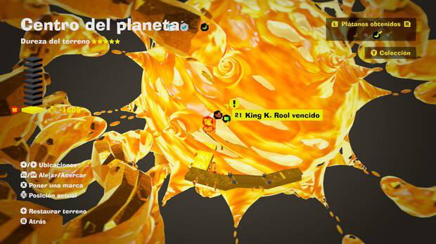 Donkey Kong Bananza - Localización en el mapa del plátano 21 en Centro del planeta