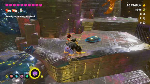 Donkey Kong Bananza - Ubicación del fósil Barril de 8 bits 09 en Centro del planeta