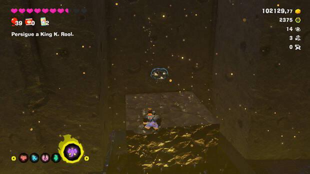 Donkey Kong Bananza - Ubicación del fósil Barril de 8 bits 15 en Centro del planeta