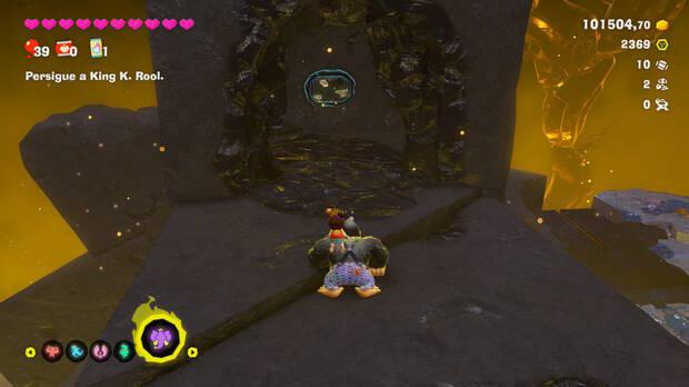 Donkey Kong Bananza - Ubicación del fósil Barril de 8 bits 11 en Centro del planeta