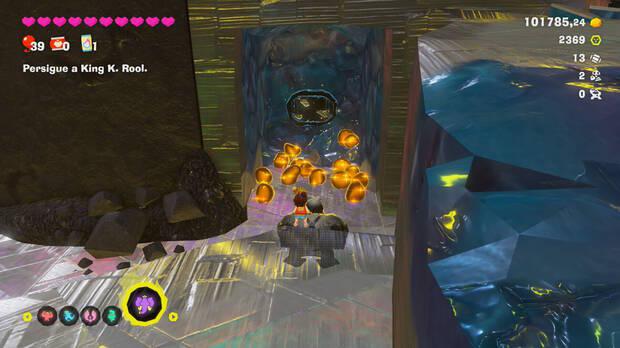 Donkey Kong Bananza - Ubicación del fósil Barril de 8 bits 14 en Centro del planeta