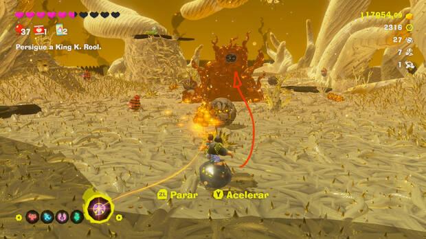 Donkey Kong Bananza - Ubicación del fósil Barril de 8 bits 29 en Centro del planeta