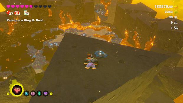 Donkey Kong Bananza - Ubicación del fósil Barril de 8 bits 31 en Centro del planeta