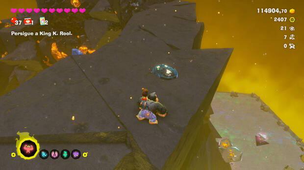 Donkey Kong Bananza - Ubicación del fósil Barril de 8 bits 22 en Centro del planeta