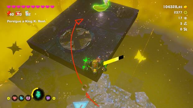 Donkey Kong Bananza - Ubicación del plátano 04 en Centro del planeta