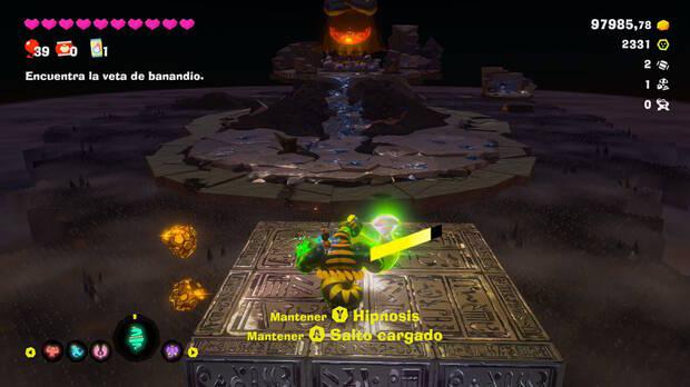 Donkey Kong Bananza - Ubicación del plátano 02 en Centro del planeta