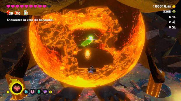 Donkey Kong Bananza - Ubicación del plátano 03 en Centro del planeta